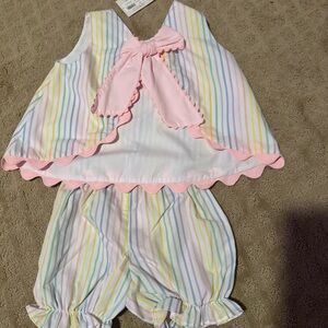 NWT The Beaufort Bonnet Company Susanne Swing Set Rainbow Roller Skate Stripe